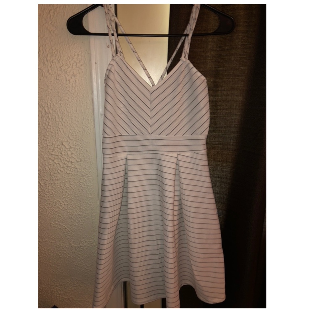 Women’s Black and White Spaghetti Strap Dress